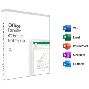 Office 2019 Famille et Petite Entreprise pour Windows 10 et 11 – Clé produit (Product Key)